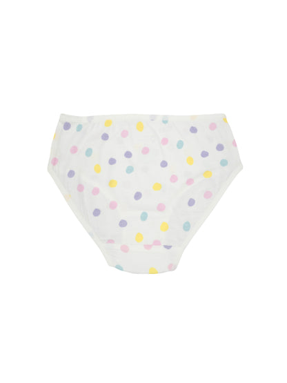 Girls Brief _Polka dot & Stripes All Over Print Pack of 7