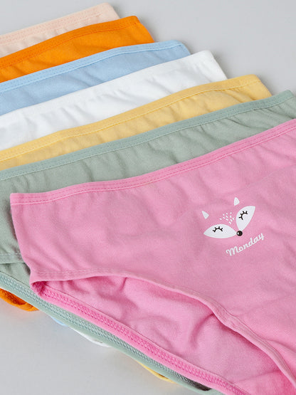 Girls Brief - Weekdays Prints (Pack Of 7)