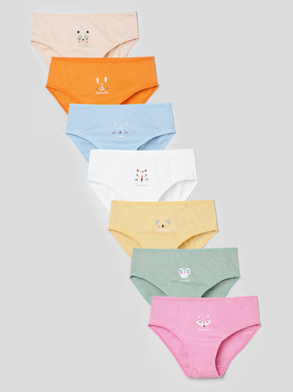 Girls Brief - Weekdays Prints (Pack Of 7)