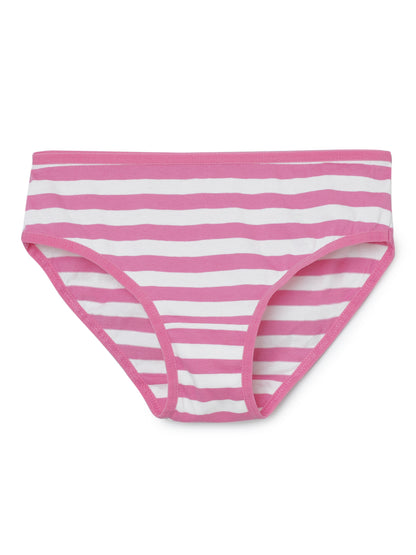 Girls Brief -Flower All over & Stripe Printed Brief Pack of 5