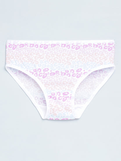 Girls Brief - Leo All Over Print Pack of 4