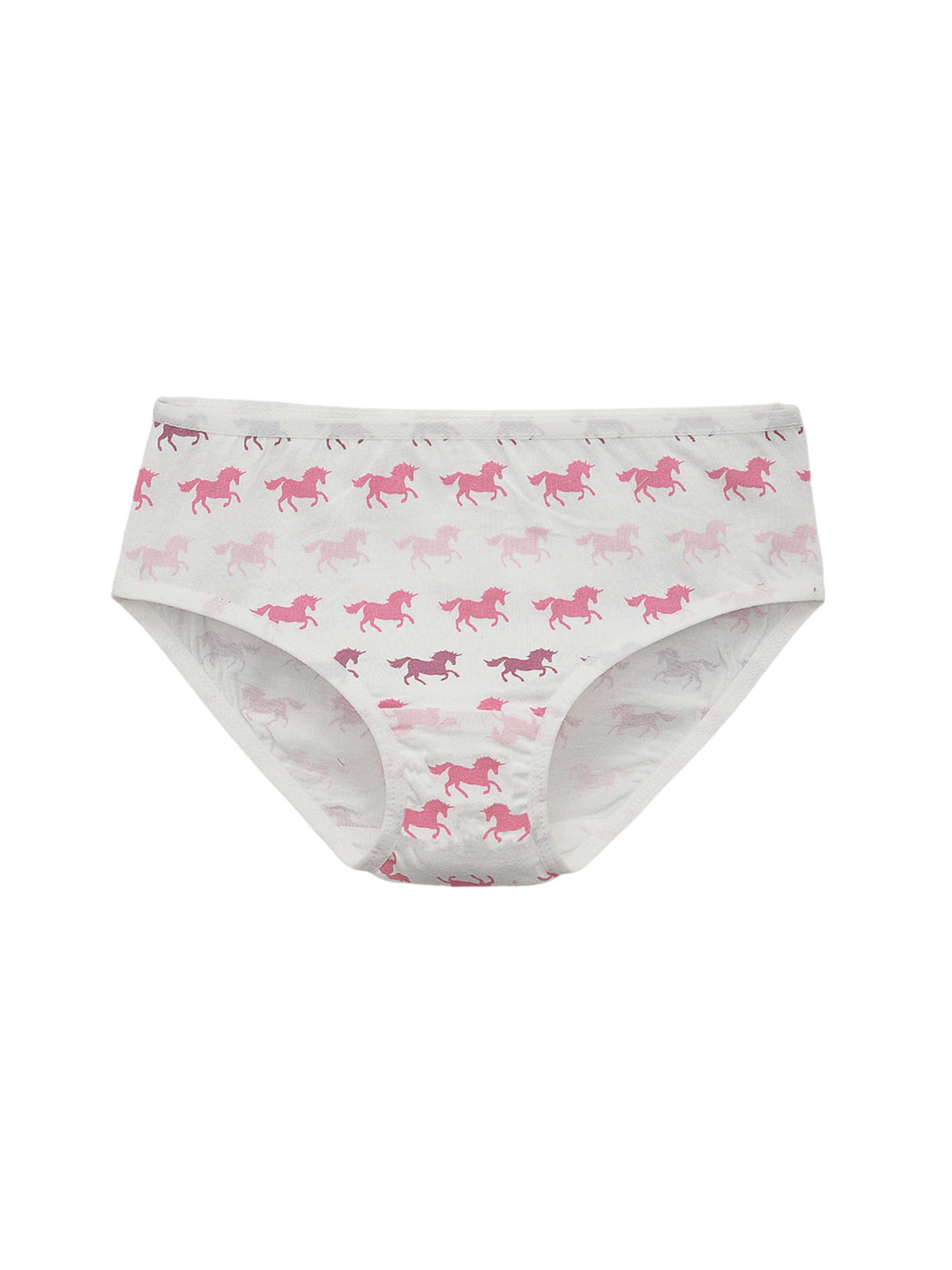 Girls Brief - Unicorn All Over & Solid Colour Combo  Pack of 5