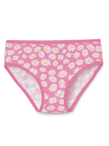 Girls Brief -Flower All over & Stripe Printed Brief Pack of 5