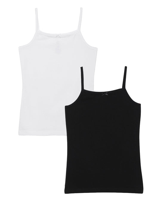 Cami Vests - Black And White Combo Pack of 2