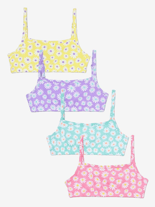 Beginners Bra - Flower All Over Print Pack Of 4 - CharmnCherish