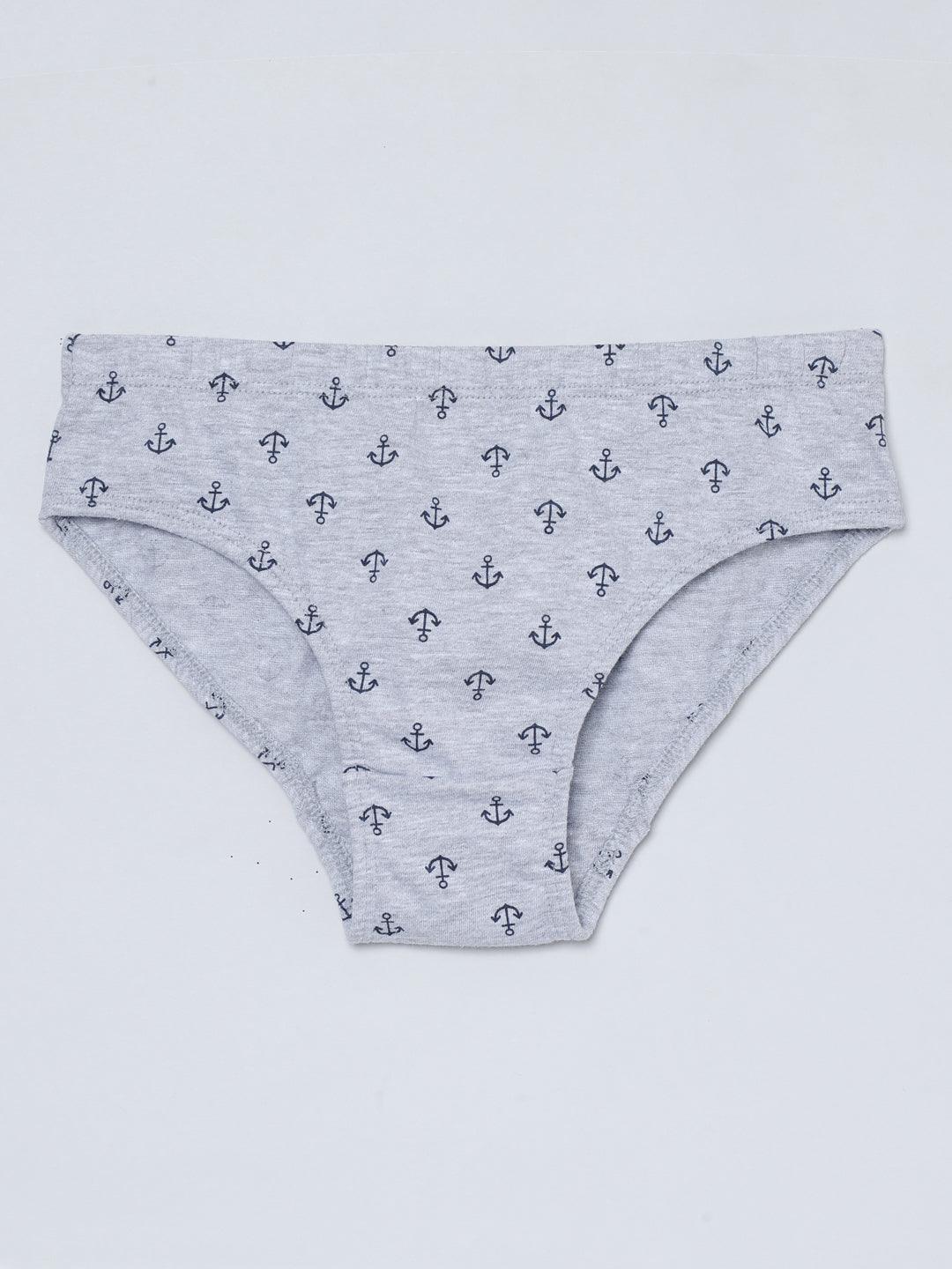 Boys Brief - Anchor All Over & Stripes Printed Brief Pack of 3 - CharmnCherish