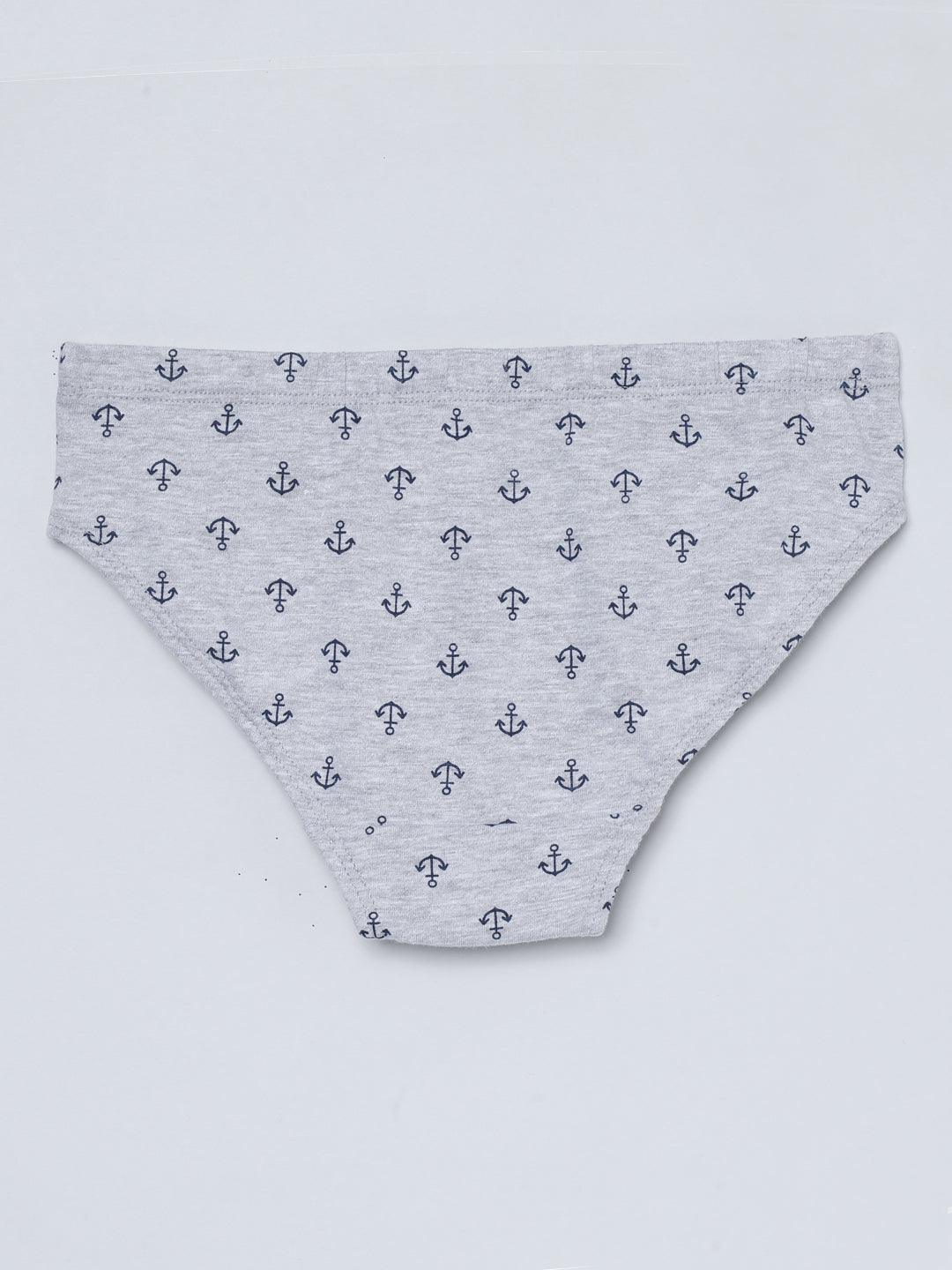 Boys Brief - Anchor All Over & Stripes Printed Brief Pack of 3 - CharmnCherish