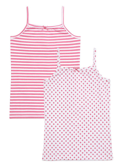 Cami Vests - Polka Dot & Stripe Printed (Pack of 2) - CharmnCherish