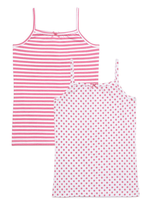 Cami Vests - Polka Dot & Stripe Printed (Pack of 2) - CharmnCherish