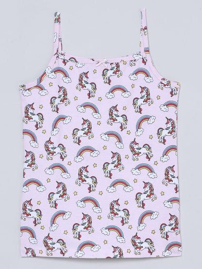 Cami Vests - Unicorn All Over Print & Solid Pink (Pack of 2) - CharmnCherish