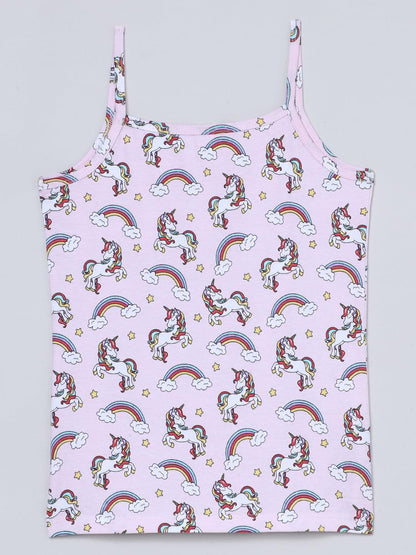 Cami Vests - Unicorn All Over Print & Solid Pink (Pack of 2) - CharmnCherish