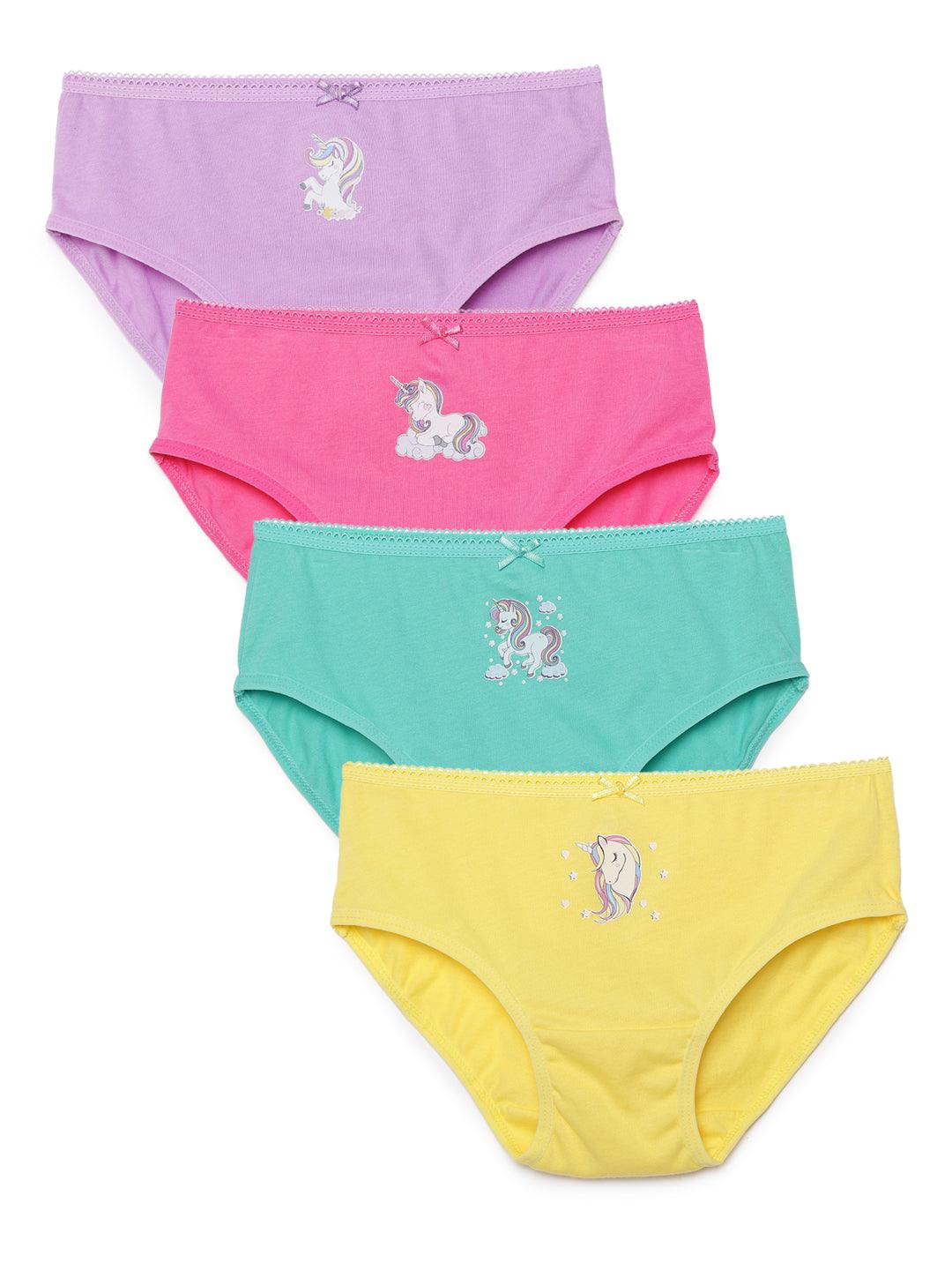 Girls Brief - Unicorn Print (Pack of 4) - CharmnCherish