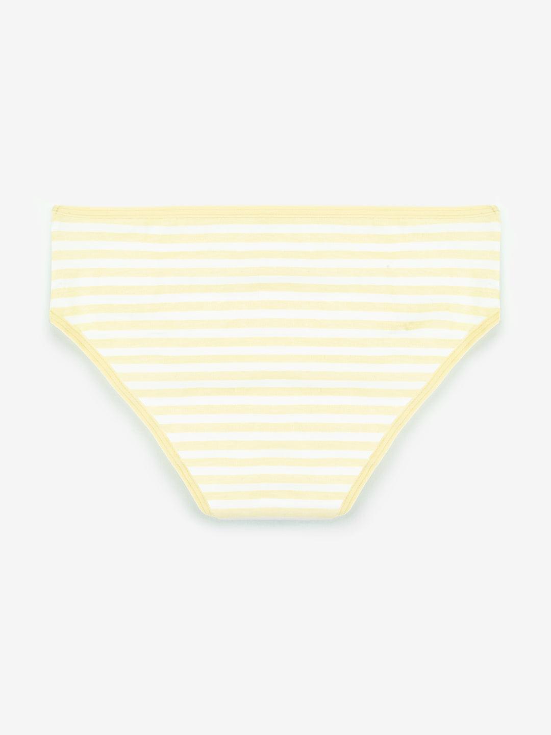 Girls Multicolor Polka Dot & Stripes All Over Printed Brief Pack Of 7 - CharmnCherish