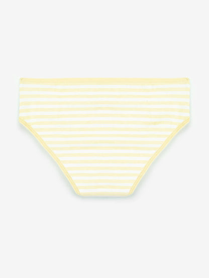 Girls Multicolor Polka Dot & Stripes All Over Printed Brief Pack Of 7 - CharmnCherish