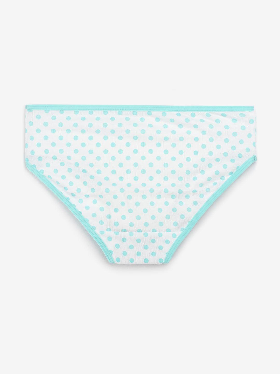 Girls Multicolor Polka Dot & Stripes All Over Printed Brief Pack Of 7 - CharmnCherish