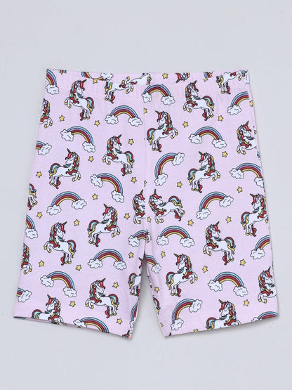 Shorties -  Unicorn All Over Print & Solid Color Combo Pack of 2 - CharmnCherish