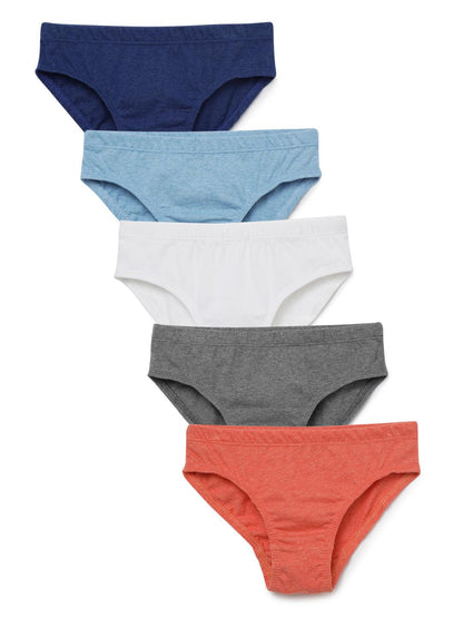 Boys Brief - Solid Multi-colour (Pack of 5) - CharmnCherish