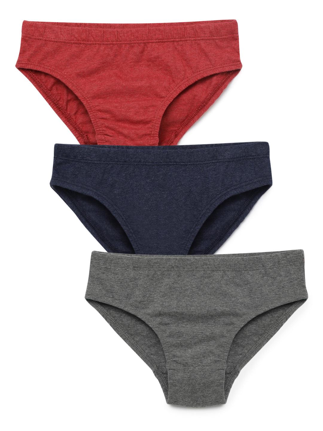 Boys Brief - Solid Multi-colour (Pack of 3) - CharmnCherish