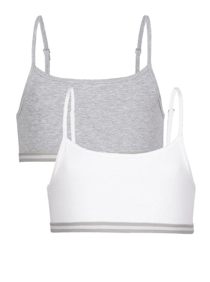 Beginners Bra - Grey & White (Pack of 2) - CharmnCherish