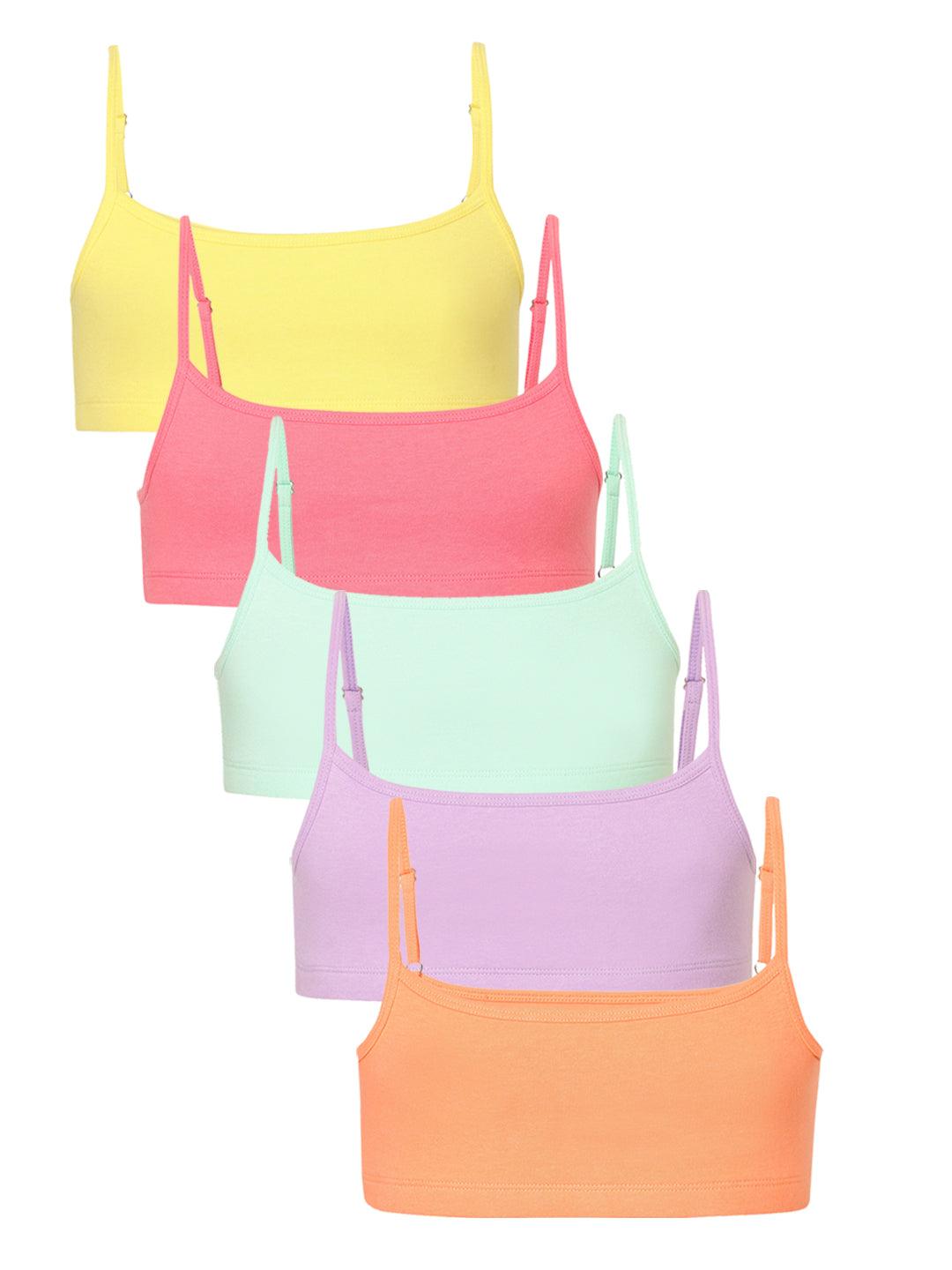 Beginners Bra - Multicolor (Pack of 5) - CharmnCherish