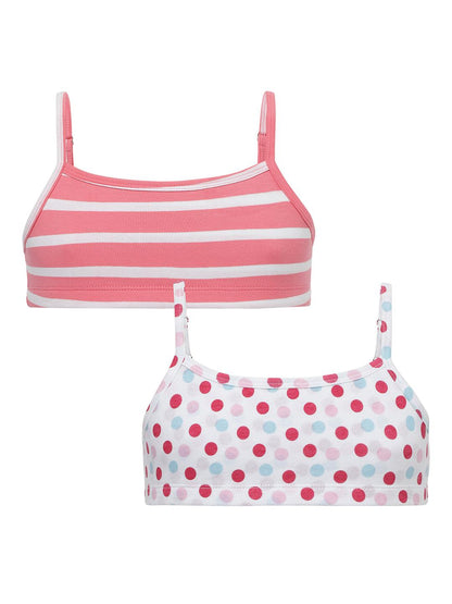 Beginners Bra - Polka Dotted & Stripe (Pack of 2) - CharmnCherish