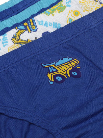 Boys Brief - Truck Prints & Strips (Pack of 3) - CharmnCherish