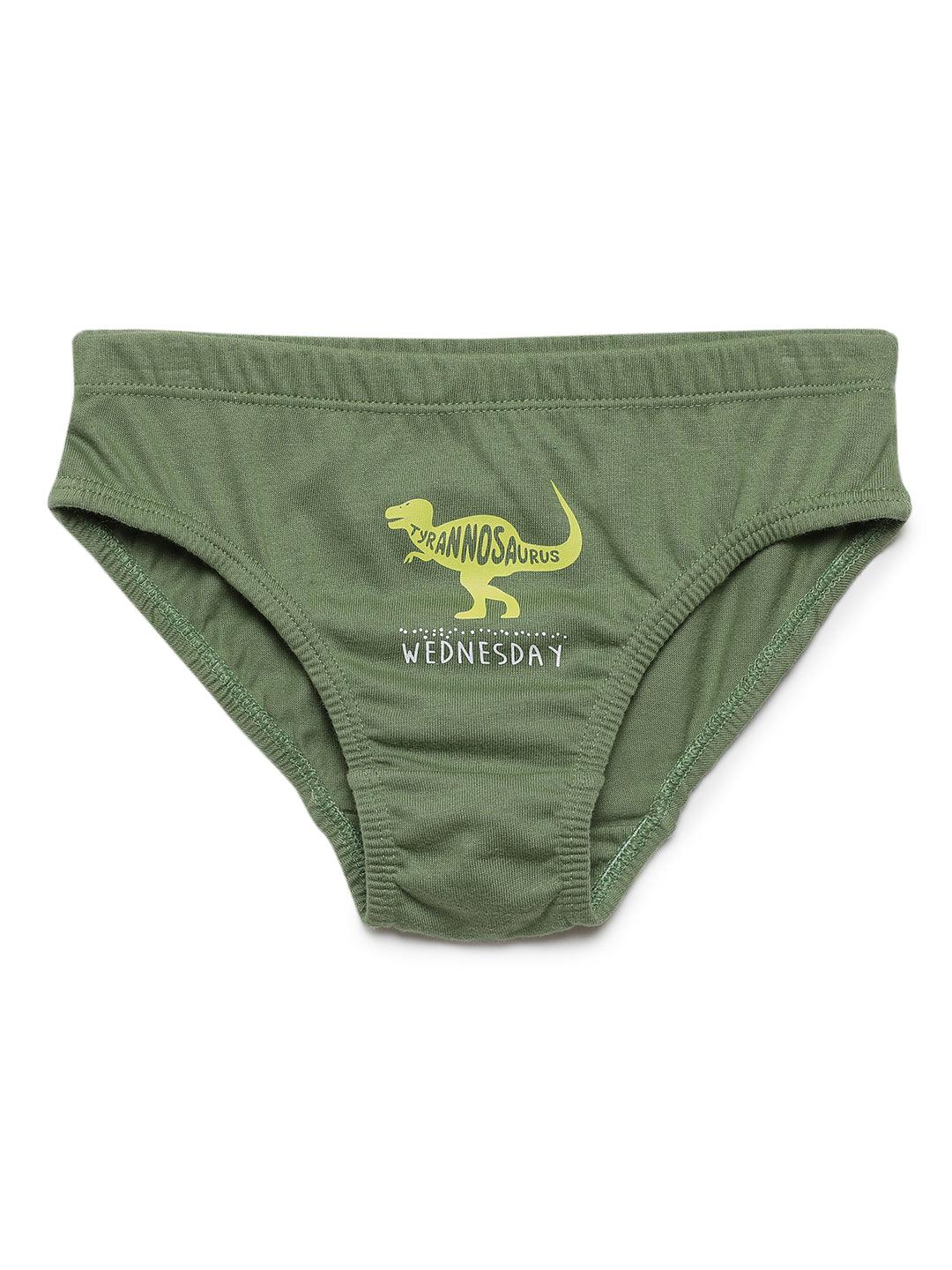 Boys Brief - Weekdays Dino Print (Pack of 7) - CharmnCherish