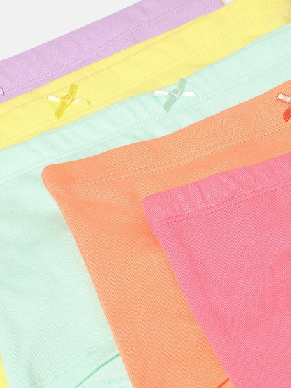 Girls Boyshorts - Multicolor Solids (Pack of 5) - CharmnCherish