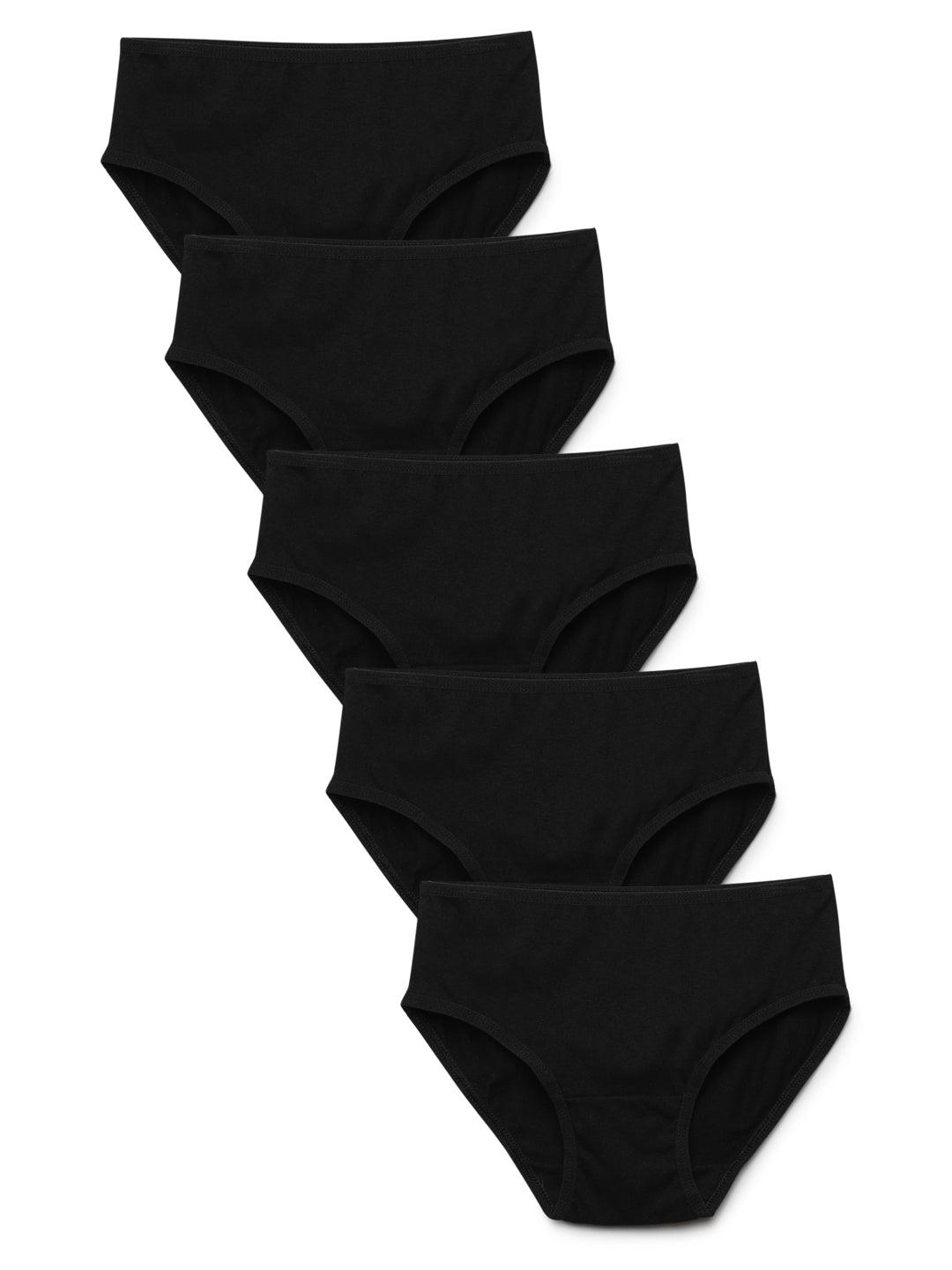 Girls Brief - Black (Pack of 5) - CharmnCherish