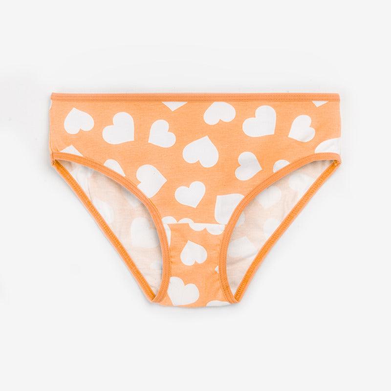 Girls Brief - Heart All Over Print (Pack Of 7) - CharmnCherish