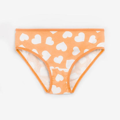 Girls Brief - Heart All Over Print (Pack Of 7) - CharmnCherish