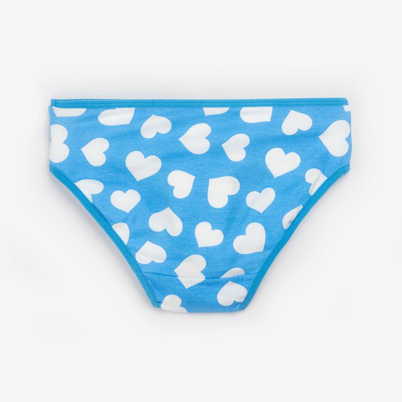 Girls Brief - Heart All Over Print (Pack Of 7) - CharmnCherish