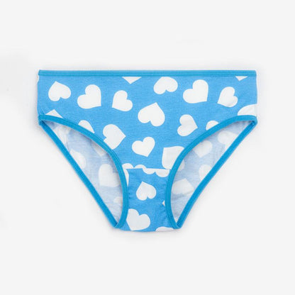 Girls Brief - Heart All Over Print (Pack Of 7) - CharmnCherish