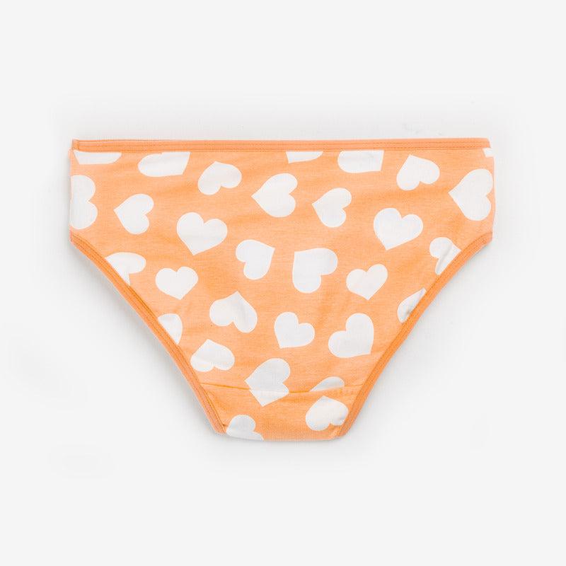 Girls Brief - Heart All Over Print (Pack Of 7) - CharmnCherish