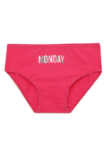 Girls Brief - Weekdays Prints (Pack Of 7) - CharmnCherish