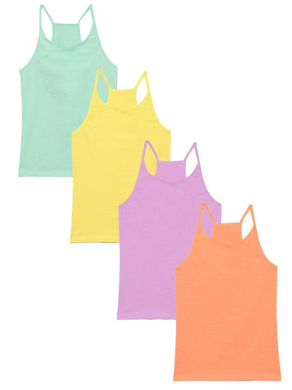 Razor Back Cami Vests - Multicolour (Pack of 4) - CharmnCherish