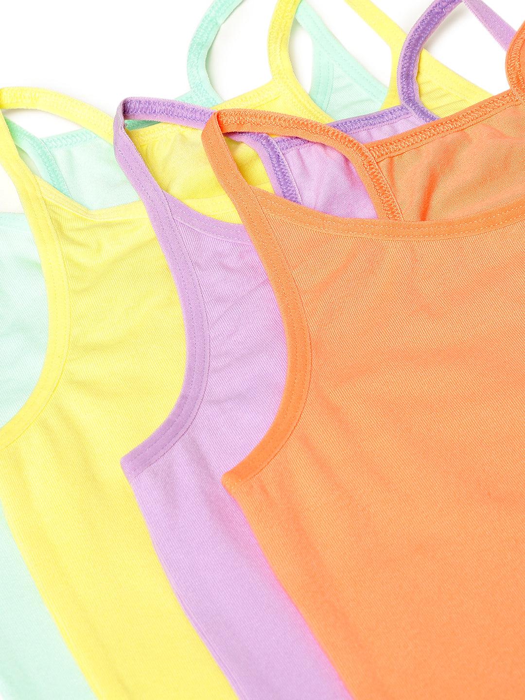 Razor Back Cami Vests - Multicolour (Pack of 4) - CharmnCherish