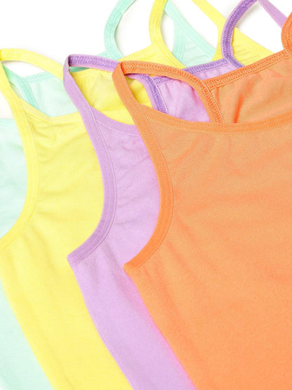 Razor Back Cami Vests - Multicolour (Pack of 4) - CharmnCherish