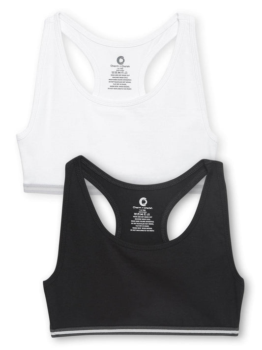 Sports Bra - White & Black (Pack of 2) - CharmnCherish