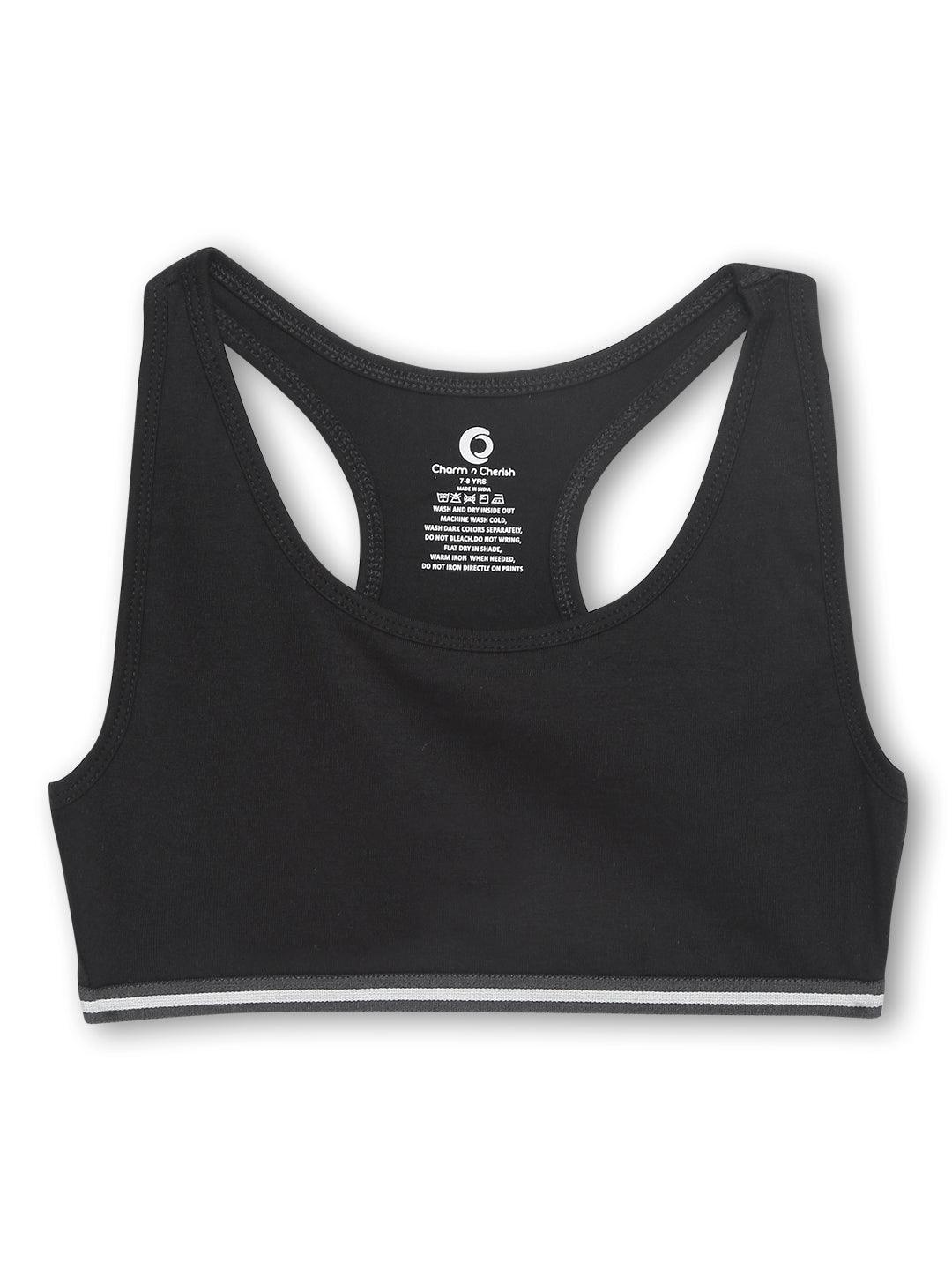 Sports Bra - White & Black (Pack of 2) - CharmnCherish