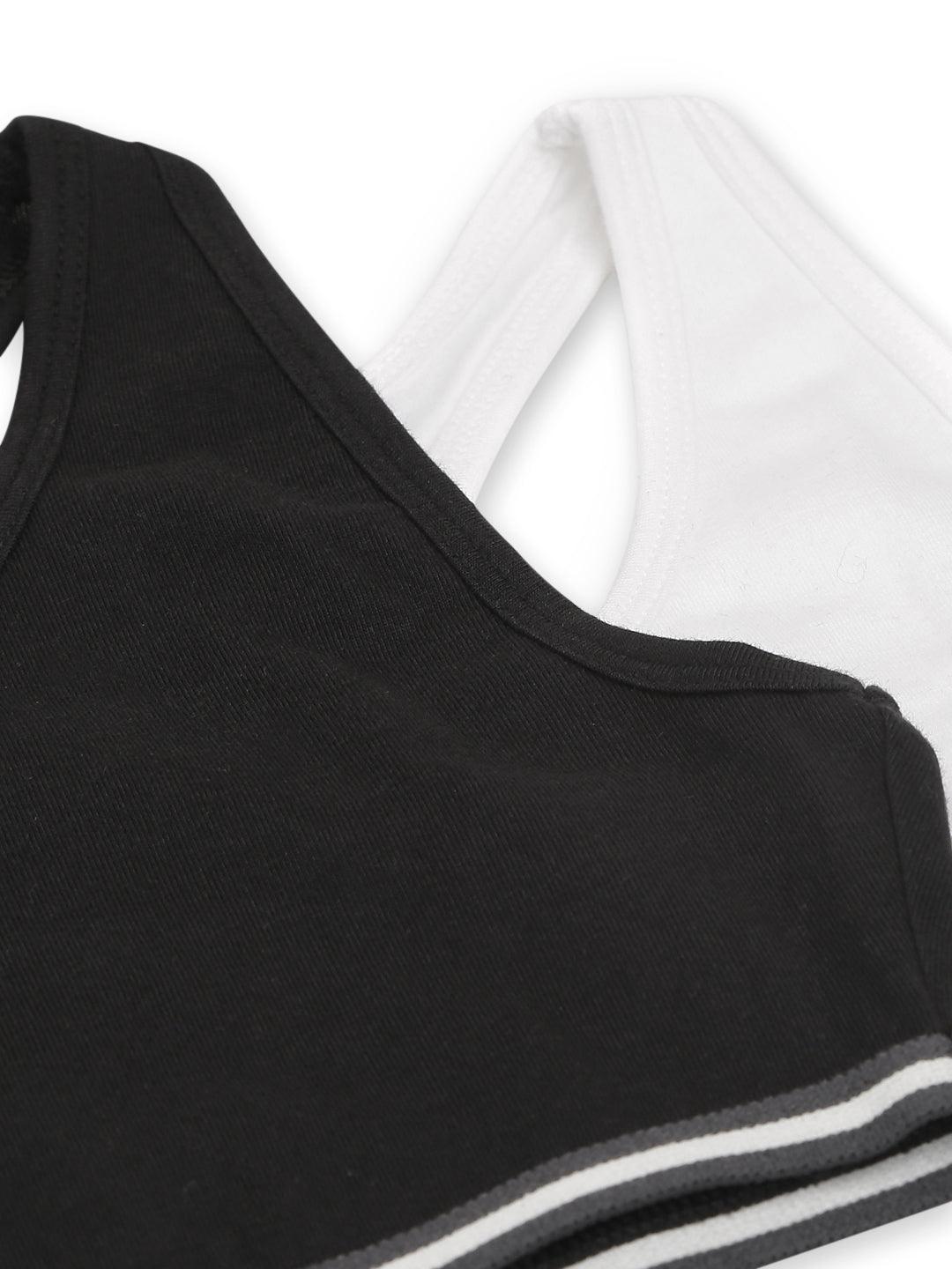 Sports Bra - White & Black (Pack of 2) - CharmnCherish