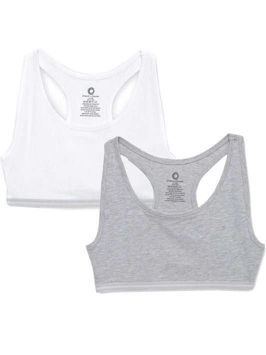 Sports Bra - White & Grey (Pack of 2) - CharmnCherish