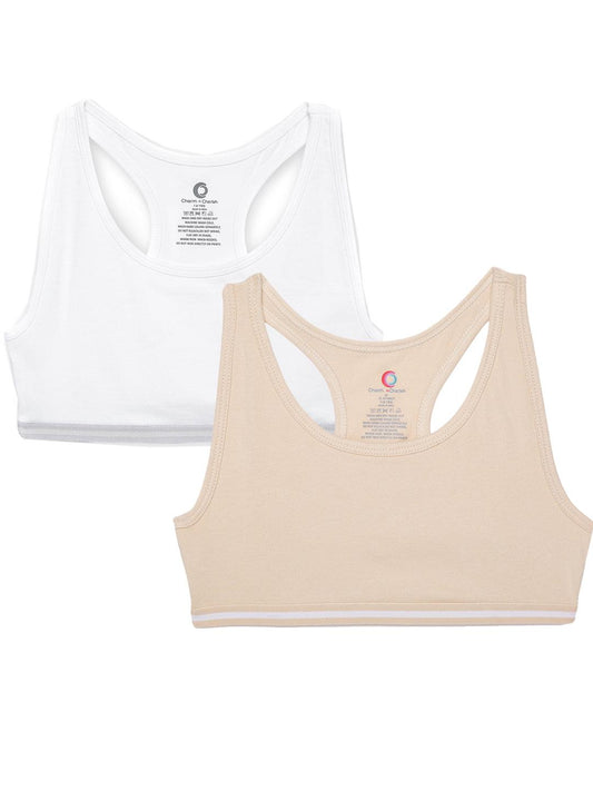 Sports Bra - White & Nude (Pack of 2) - CharmnCherish