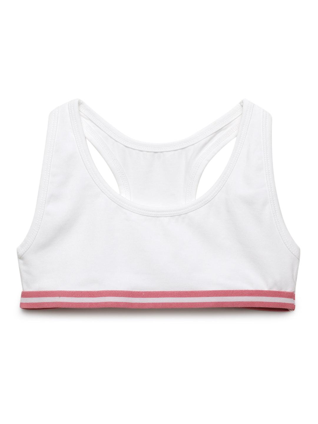 Sports Bra - White & Pink (Pack of 2) - CharmnCherish