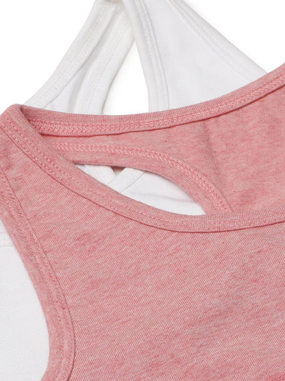 Sports Bra - White & Pink (Pack of 2) - CharmnCherish